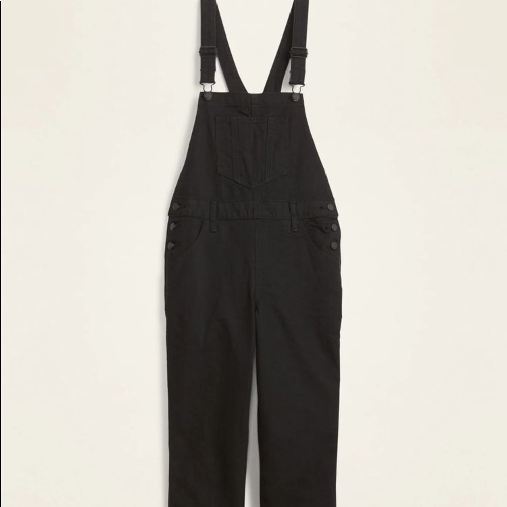 Old Navy Boyfriend black jeans overalls